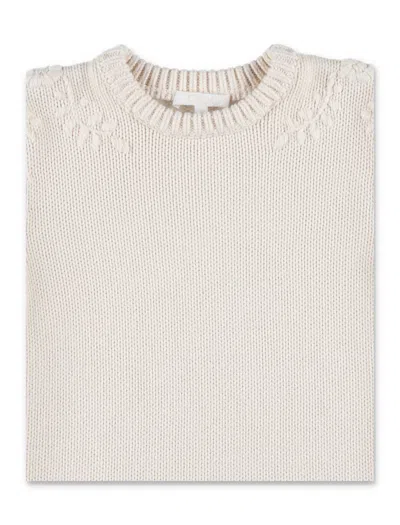 Shop Chloé Knit Dress In White