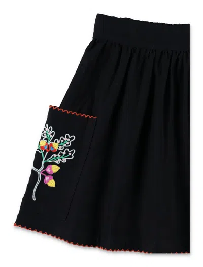 Shop Stella Mccartney Skirt With Embroidery In Black
