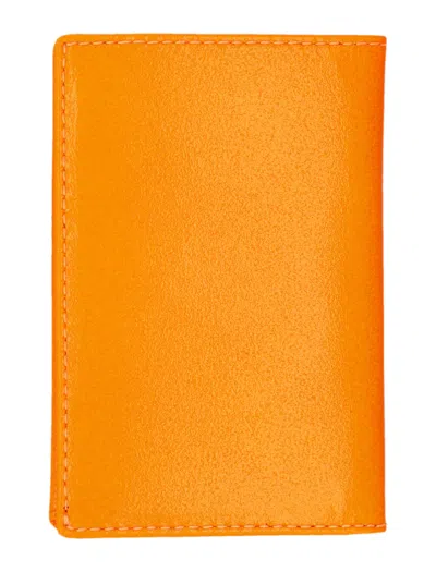 Shop Comme Des Garçons Super Fluo Bifold Cardholder In Light Orange