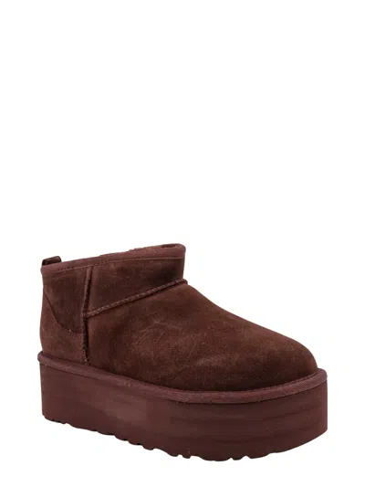 Shop Ugg Classic Ultra Mini Platform Ankle Boots In Brown
