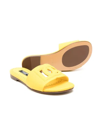 Shop Dolce & Gabbana Sandals Yellow In Giallo