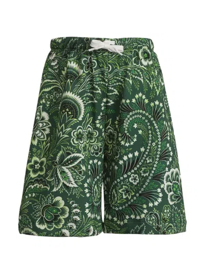 Shop Etro Shorts Green