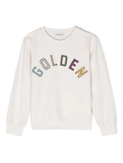 Shop Golden Goose Kids Sweaters White