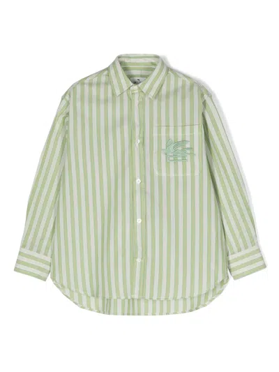 Shop Etro Shirts Green
