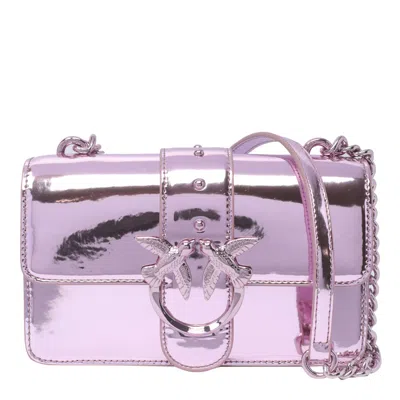 Shop Pinko Mini Love One Crossbody Bag In Purple
