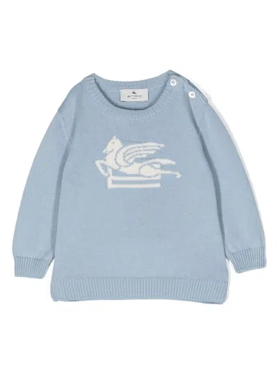 Shop Etro Sweaters Clear Blue
