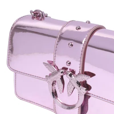 Shop Pinko Mini Love One Crossbody Bag In Purple