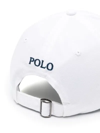 Shop Polo Ralph Lauren White Cotton Baseball Cap