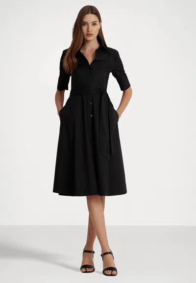 Shop Ralph Lauren Finnbarr Short Sleeve Casual Dress In Black