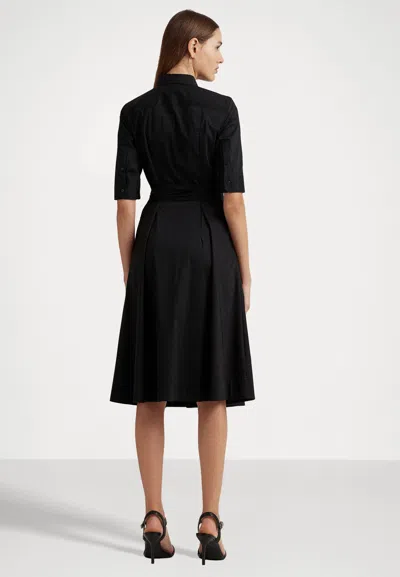 Shop Ralph Lauren Finnbarr Short Sleeve Casual Dress In Black