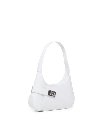 Shop Ferragamo Medium Leather Shoulder Bag In White