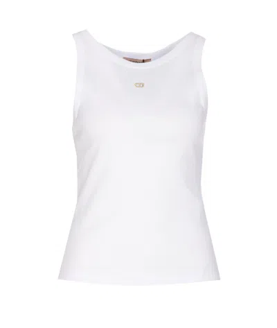 Shop Twinset Tank Top In White