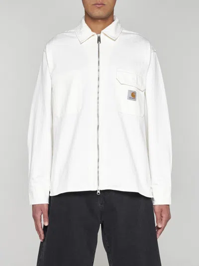 Shop Carhartt Redmond Cotton Shirt Jacket In White