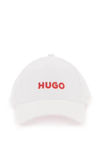 Shop Hugo Boss Baseball Cap With Embroidered Logo In White