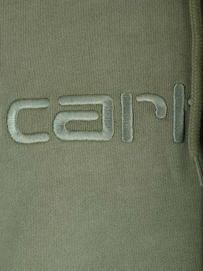Shop Carhartt Cotton Hooded Sweatshirt In Military