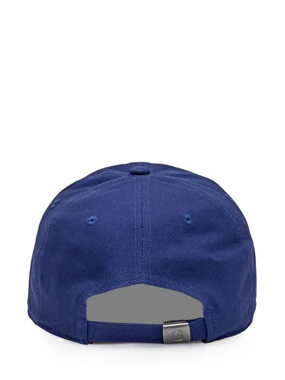 Shop Carhartt Logo Cap In Blue