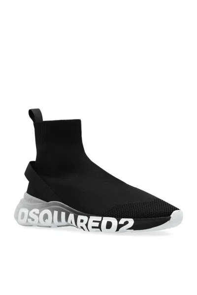 Shop Dsquared2 Fly High-top Sneakers In Black