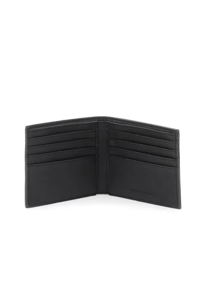 Shop Emporio Armani Eagle Plaque Wallet In Black