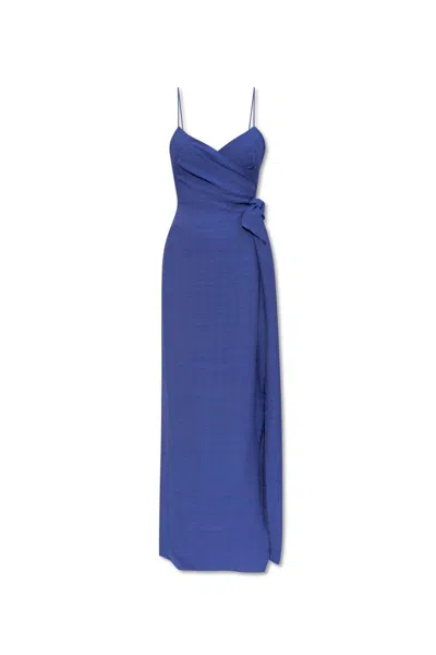 Shop Emporio Armani Slip Dress In Blue