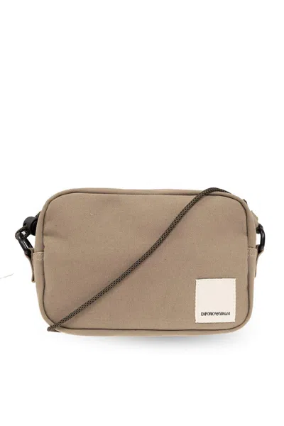 Shop Emporio Armani Sustainable Collection Shoulder Bag In Grey