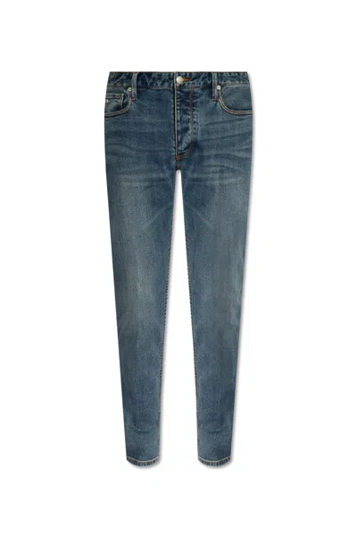 Shop Emporio Armani Slim-fit Jeans In Denim