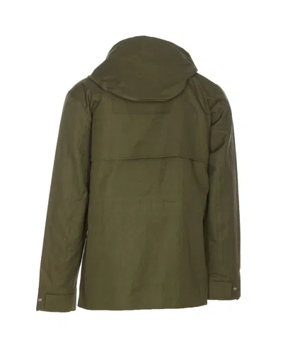 Shop K-way Erhal Linen Blend Jacket In Green