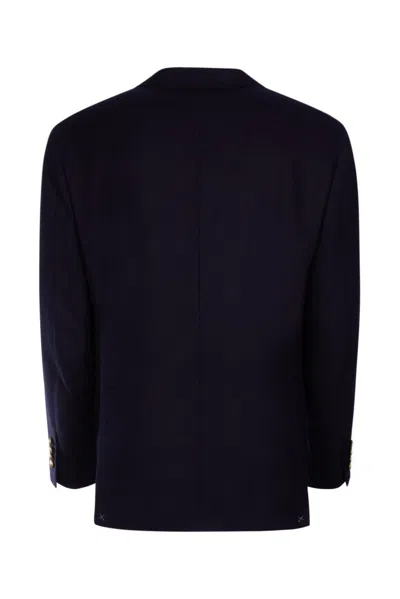 Shop Brunello Cucinelli Buttoned Tailored Blazer In Blue