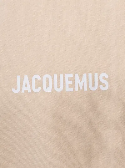 Shop Jacquemus Beige Organic Cotton T-shirt  Man In Light Beige