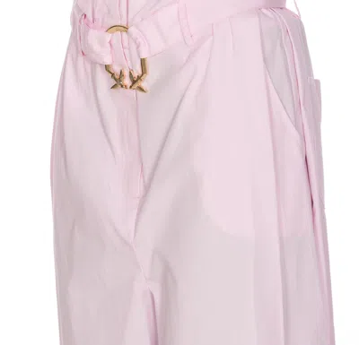 Shop Pinko Wide Leg Pants With Trousers In Rosa Dolce Lilla