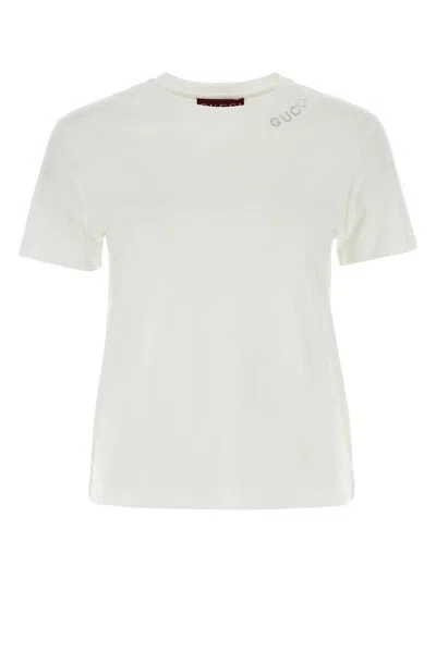 Shop Gucci Light Jersey T-shirt In White