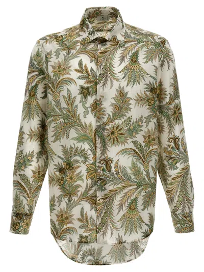 Shop Etro All-over Print Shirt In Stampa F.do Bianco
