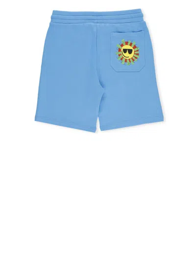 Shop Stella Mccartney Cotton Shorts In Light Blue