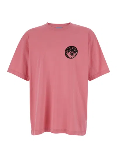 Bluemarble Cotton Crew-neck T-shirt In Pink