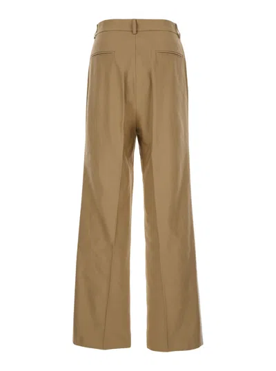 Bluemarble Beige Straight Pants In Beige