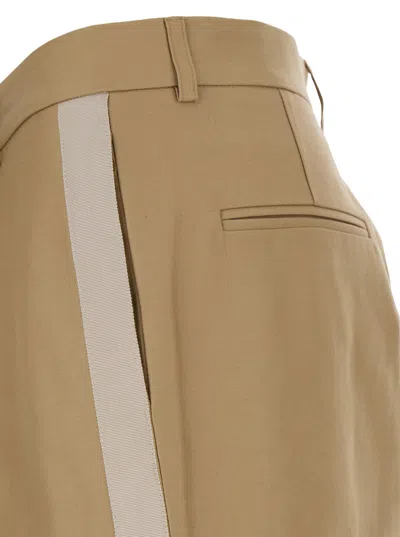 Bluemarble Beige Straight Pants In Beige
