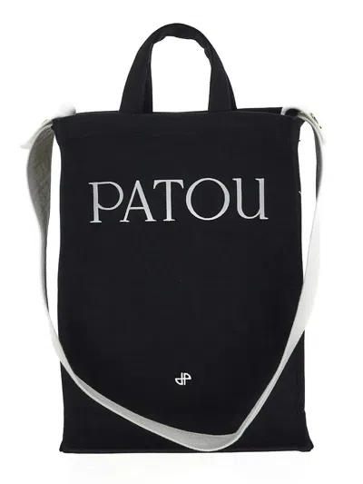 Shop Patou Vertical Tote Bag In Black
