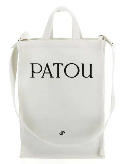 Shop Patou Vertical Tote Bag In White