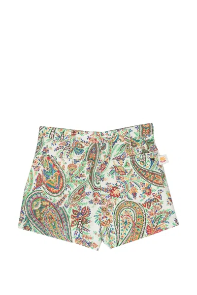 Shop Etro Cotton Shorts In Multicolor