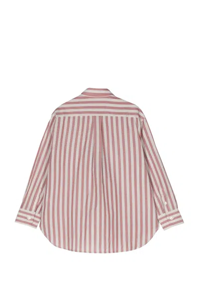Shop Etro Striped Shirt With Logo In Red