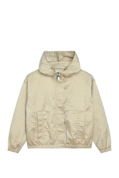 Givenchy 4g-jacquard Hooded Windbreaker In Gold