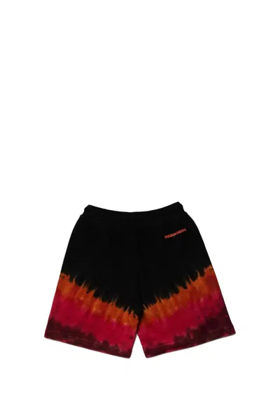 Dsquared2 Tie-dye Cotton Shorts In Back