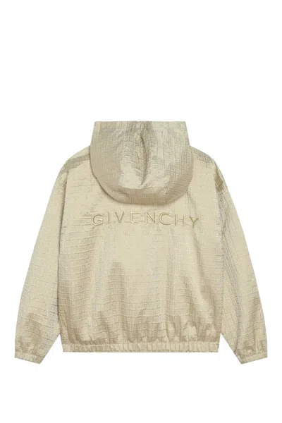 Givenchy 4g-jacquard Hooded Windbreaker In Gold
