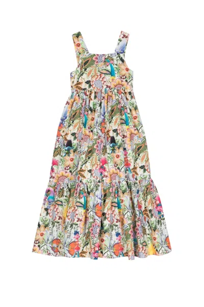 Shop Etro Long Trolls Dress In Multicolor