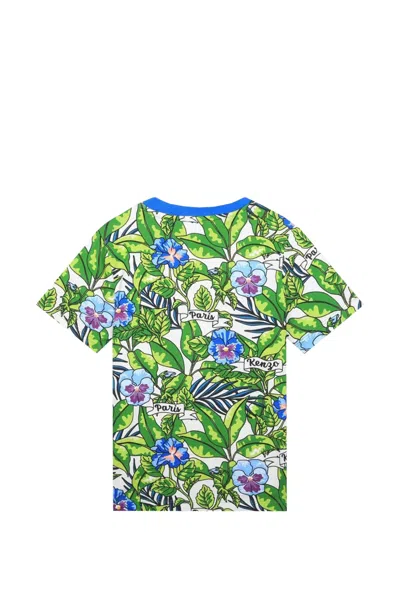 Shop Kenzo T-shirt With Print In Green