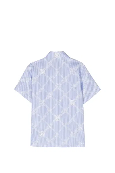 Shop Versace Nautical Medusa Shirt In Light Blue