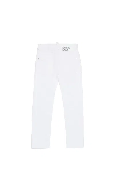 Shop Dsquared2 Cotton Denim Jeans In White