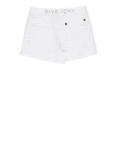 Shop Givenchy Denim Shorts In White