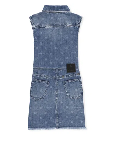 Shop Givenchy Dress With Logo In Blue