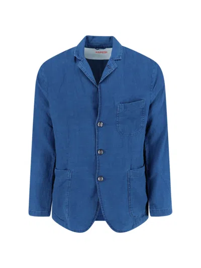Shop Aspesi Blazer In Blue