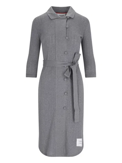 Shop Thom Browne Dress In Grey